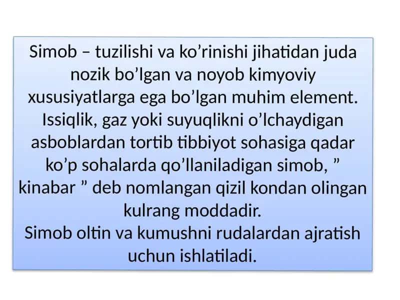 Simob va uning birikmalari
