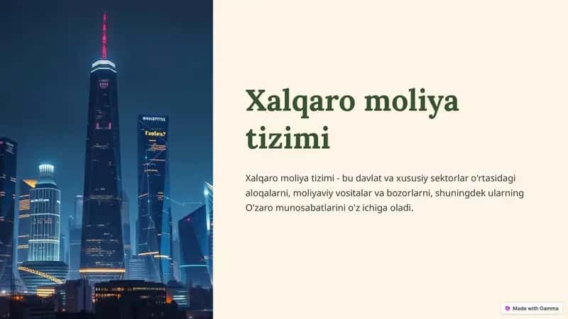 Xalqaro moliya tizimi