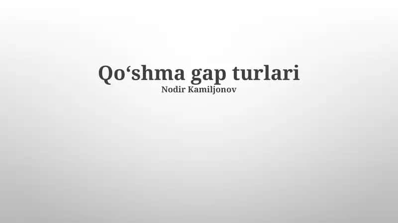 Murakkab Gap Turlari