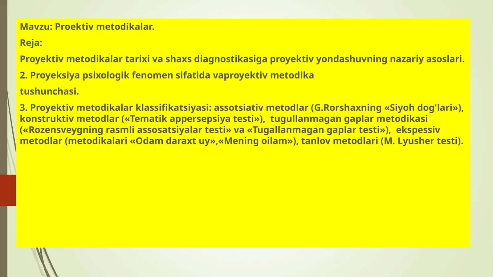 Proyektiv metodikalar