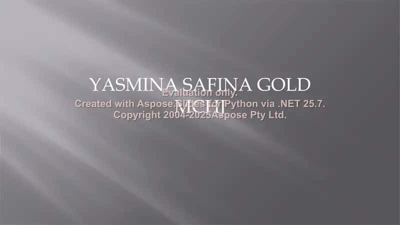 YASMINA SAFINA GOLD MCHJ Amaliy HISOBOT