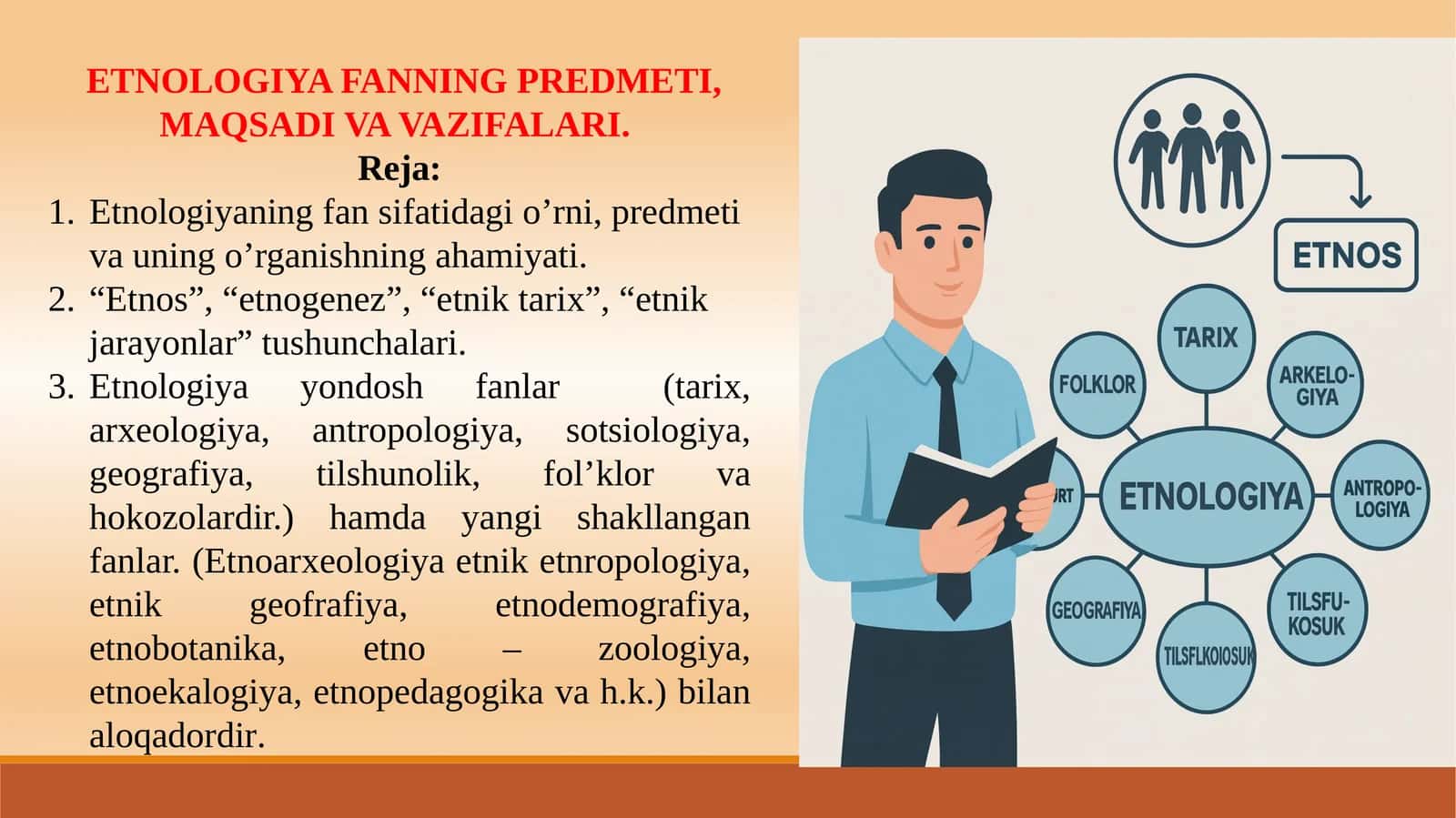 ETNOLOGIYA FANNING PREDMETI, MAQSADI VA VAZIFALARI