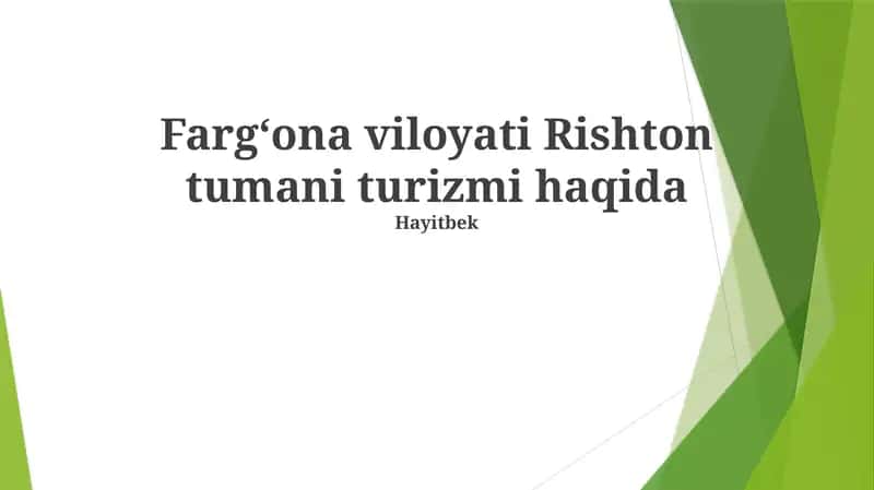 Rishton turizmi