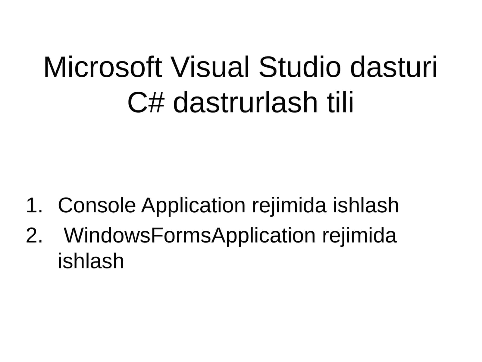 Microsoft Visual Studio dasturi