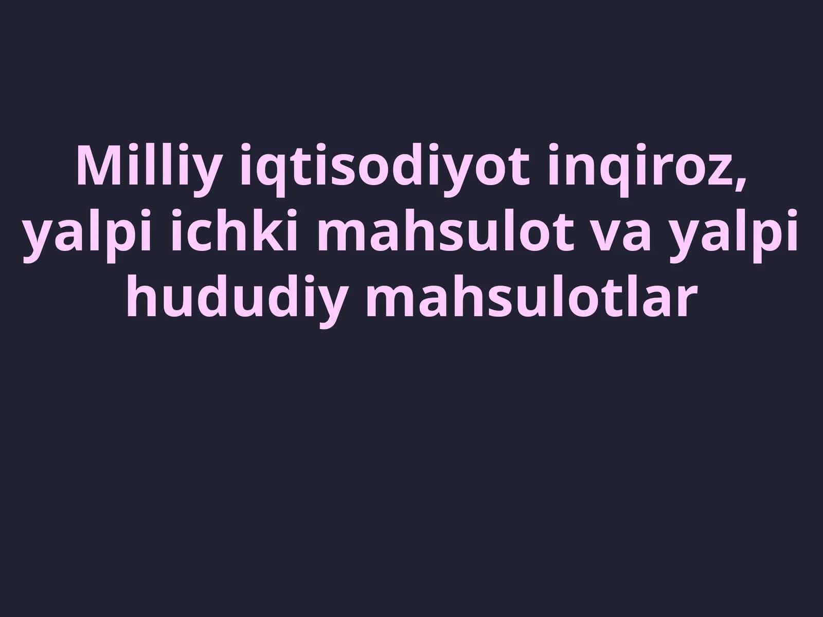 Milliy iqtisodiyot