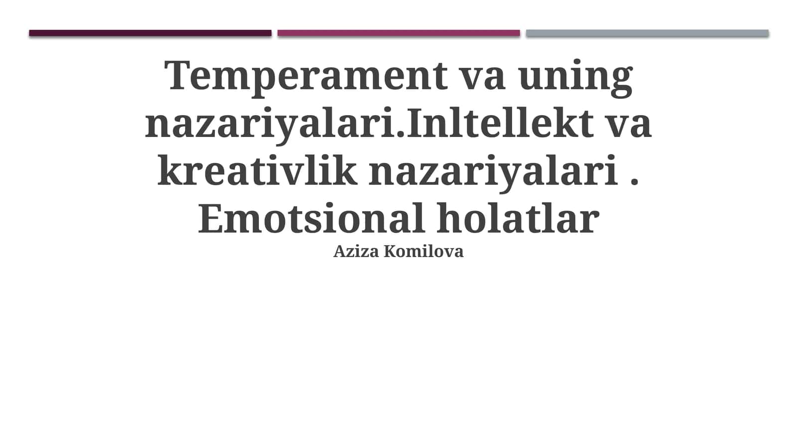 Temperament va uning nazariyalari