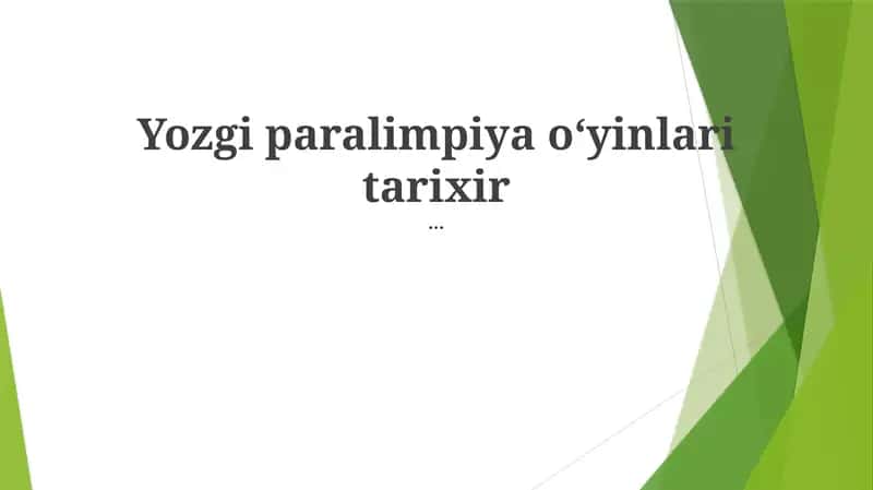 Paralimpiya O'yinlarining O'zbekistondagi merosi