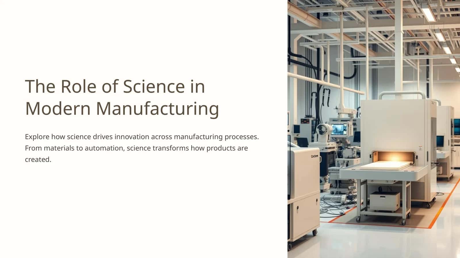 The Role of Science in Modern Manufacturing