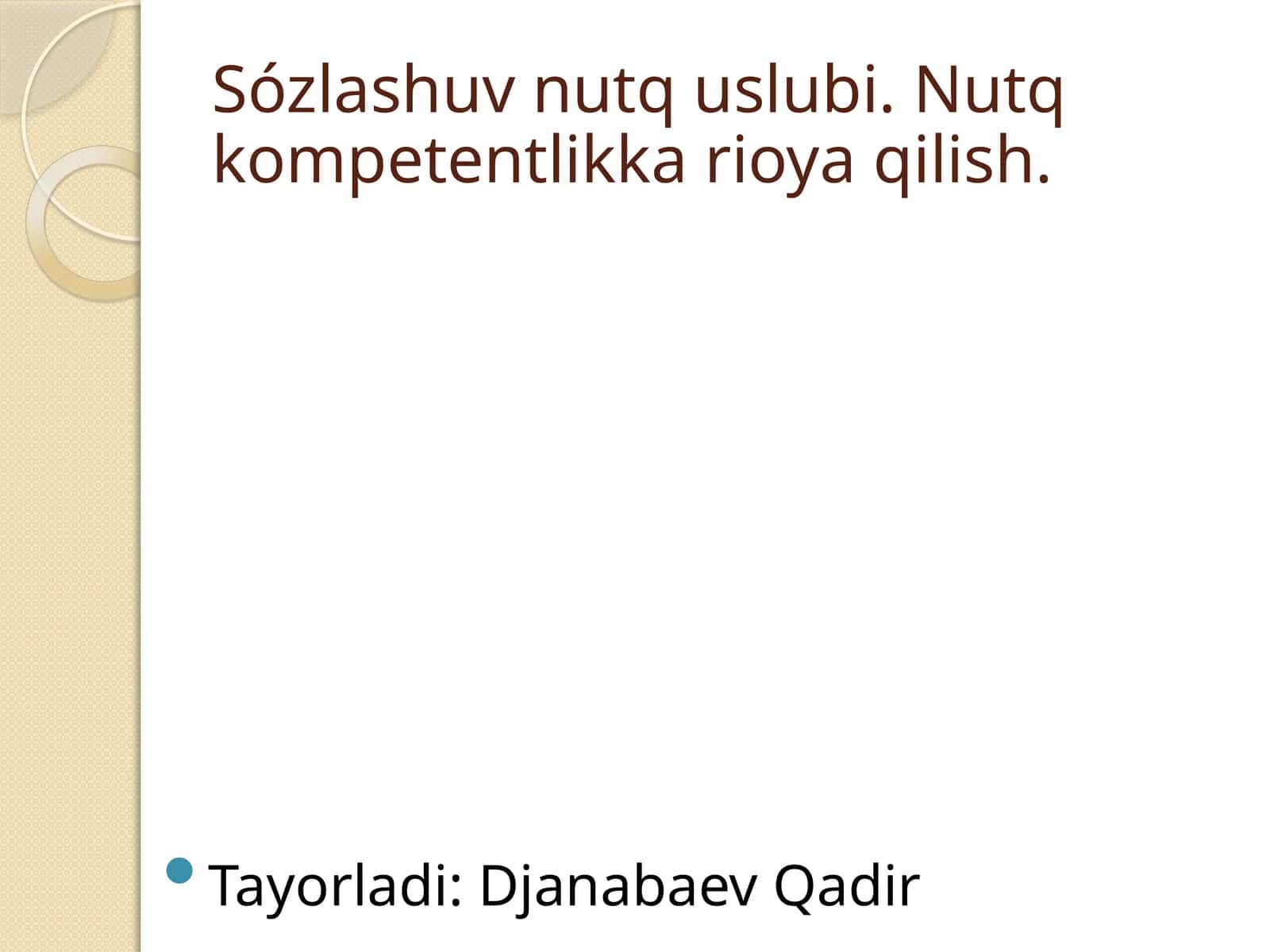 Sózlashuv nutq uslubi