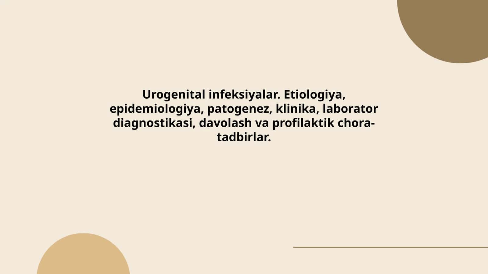 Urogenital infeksiyalar