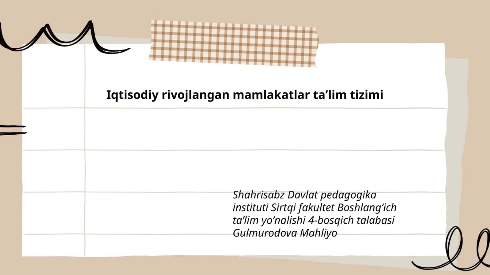 Iqtisodiy rivojlangan mamlakatlar taʼlim tizimi