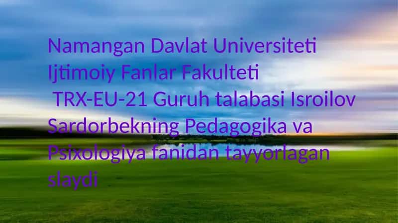 Sezgi haqida umumiy tushuncha va uning nеrffiziologik asoslari