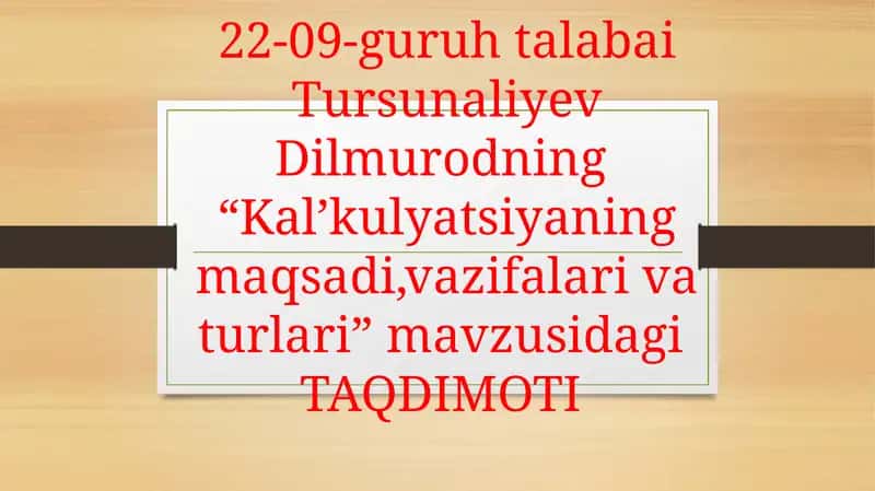 Kalkulyatsiya
