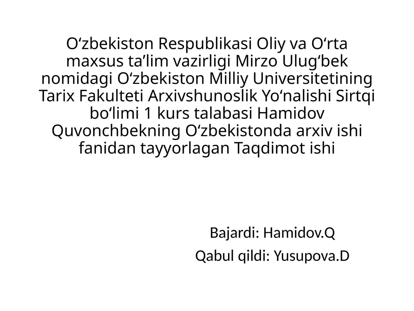 Rossiya imperiyasining Turkistonda arxiv hujjatlarini saqlash borasida amalga oshirgan siyosati