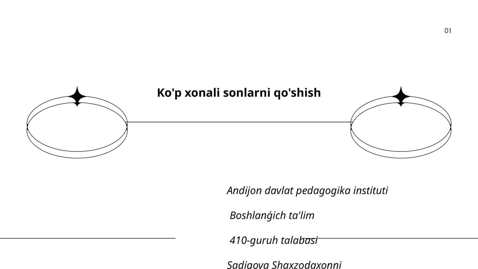 Boshlanģich sinf matematika darsliklari