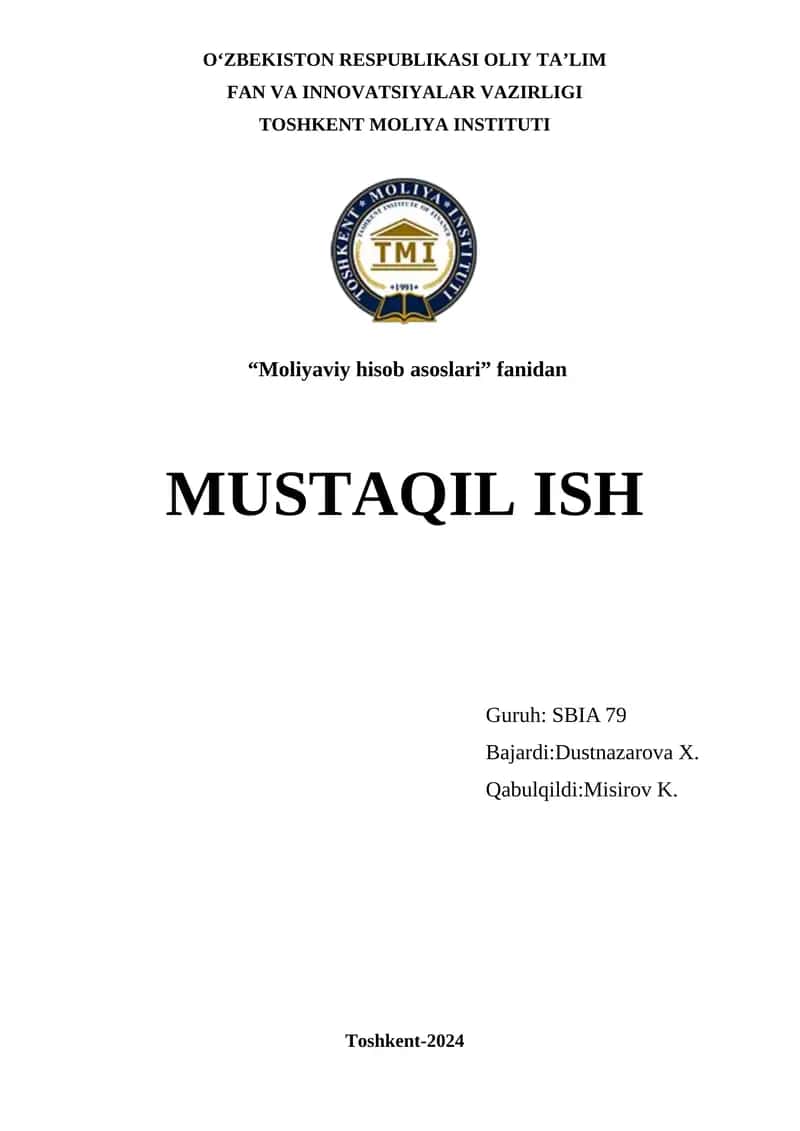 Buxgalteriya hisobin nazariyasi