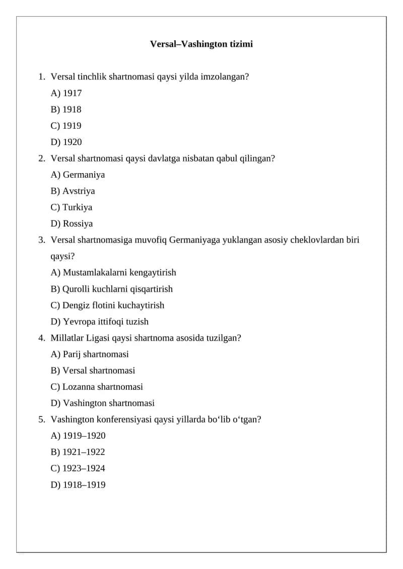 Versal–Vashington tizimi