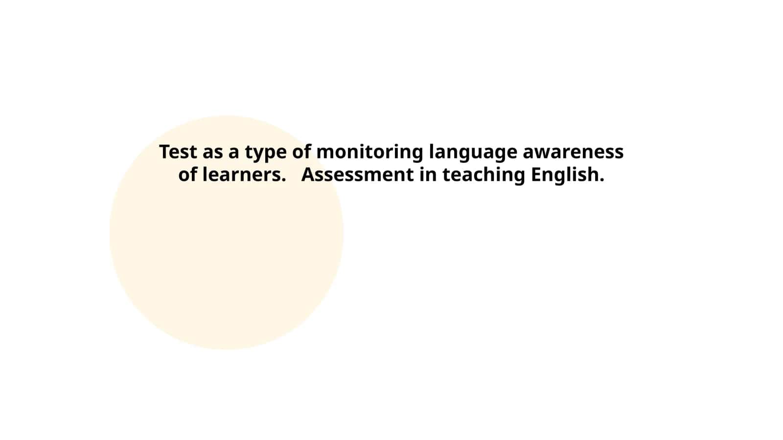 Test as a type of monitoring language awareness of learners. Assessment in teaching English