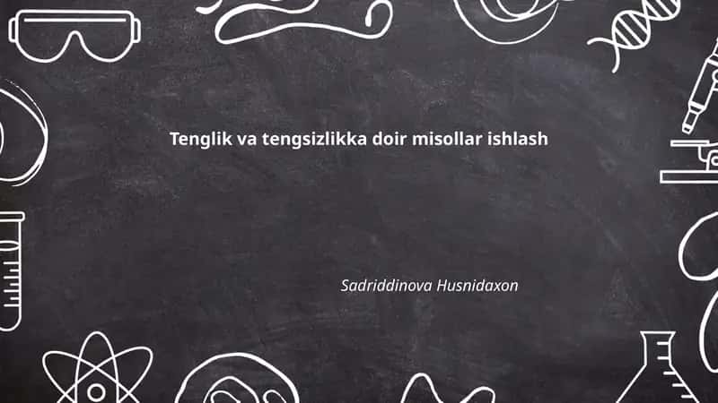 Chiziqli tenglamalarni yechish misollari