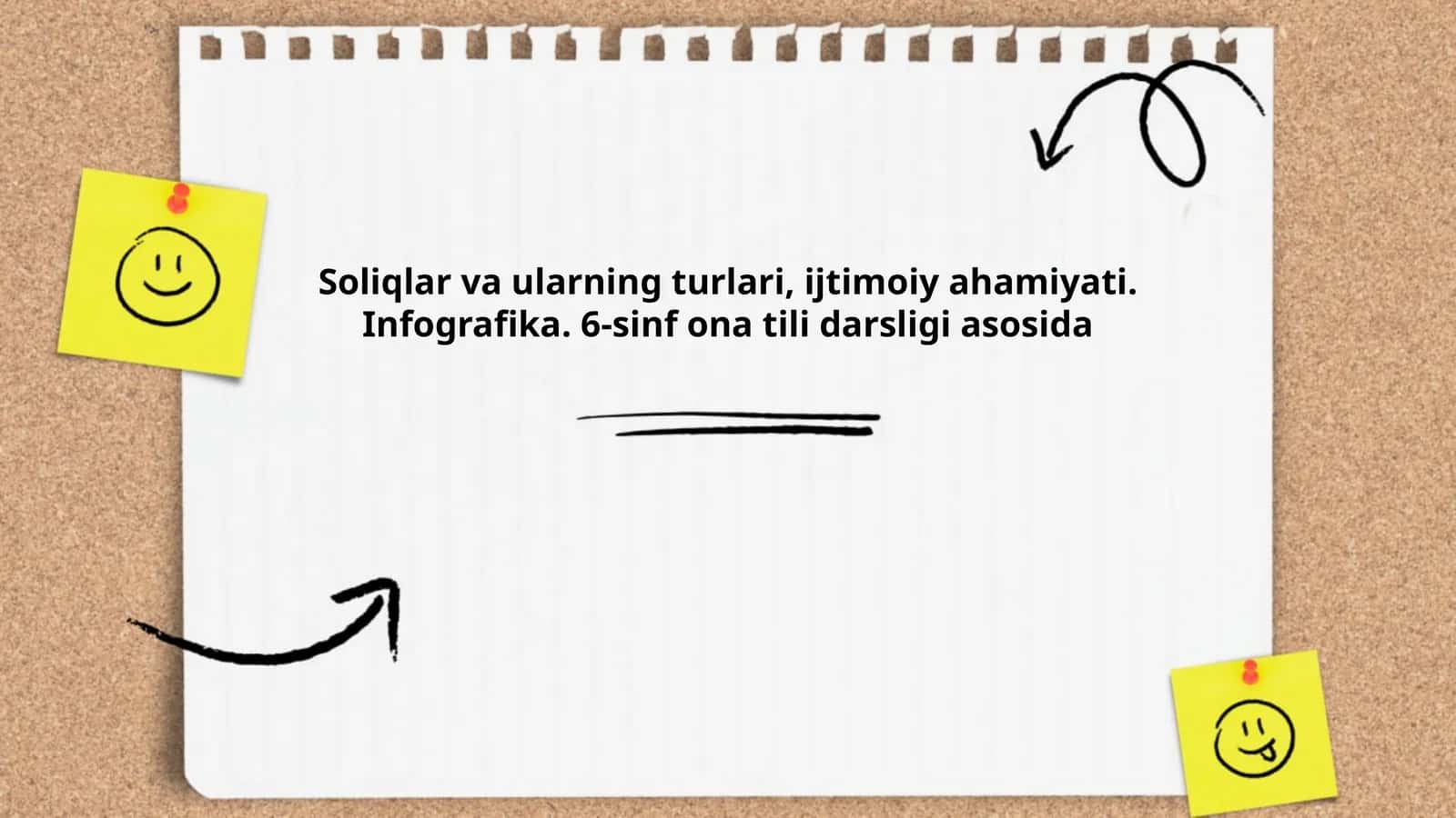 Soliqlar va ularning turlari, ijtimoiy ahamiyati. Infografika. 6-sinf ona tili darsligi asosida