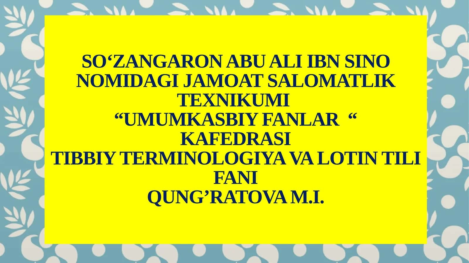 Grammatik kategoriyalari. Lug'at shakli haqida tushuncha