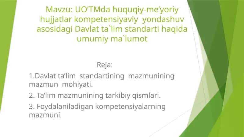 Davlat ta’lim standartlari