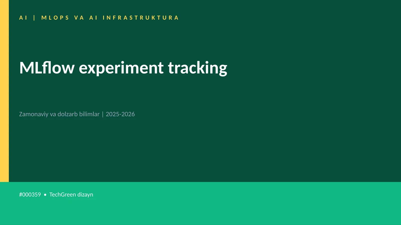 MLflow experiment tracking