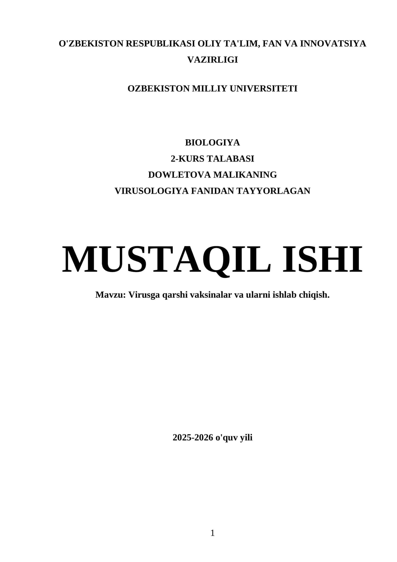Virusga qarshi vaksinalar va ularni ishlab chiqish