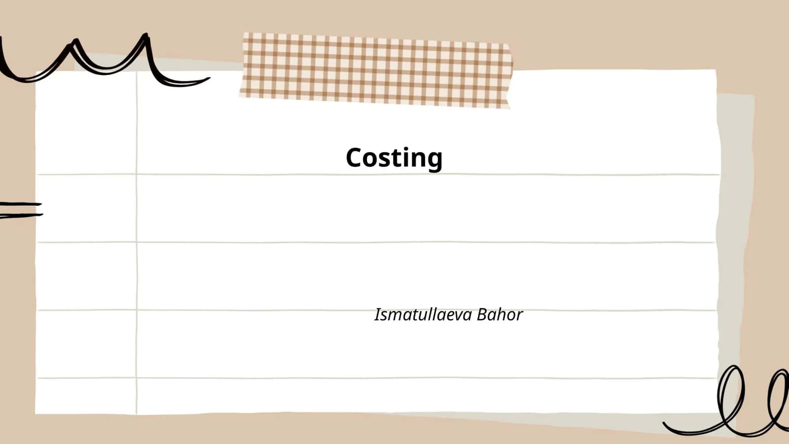 Costing