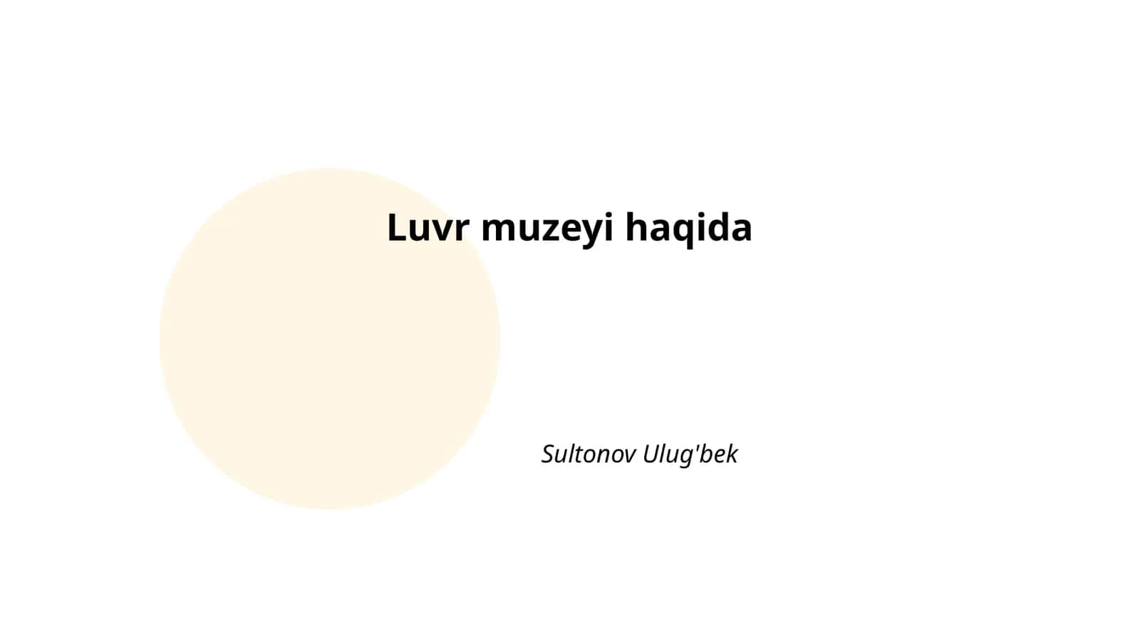 Luvr muzeyi haqida
