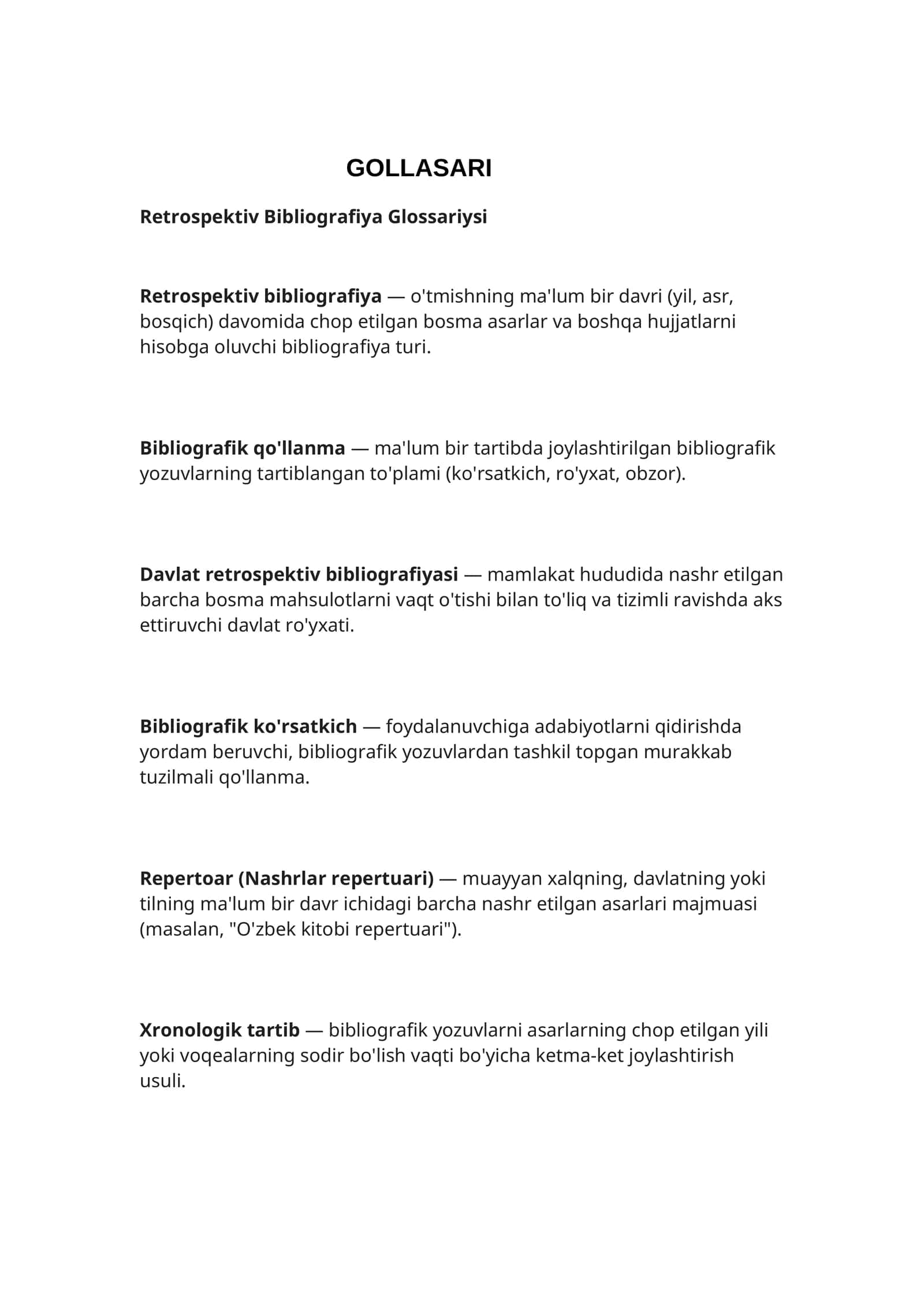 Retrospektiv Bibliografiya Glossariysi