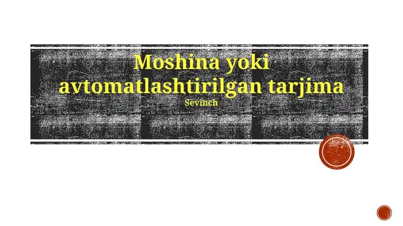 Mashina Tarjimasi