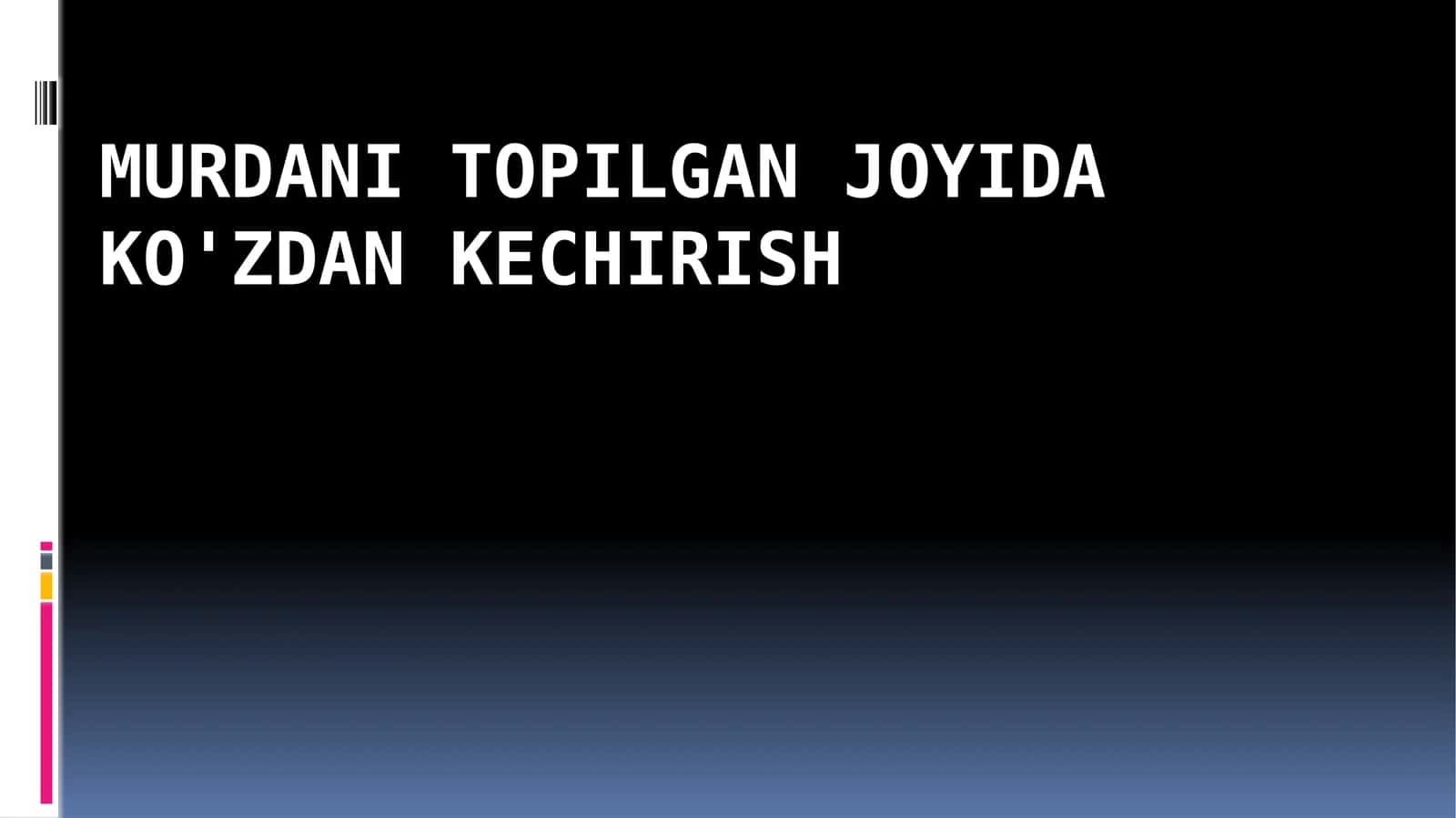 Murdanitopilganjoyidako'zdankechirish