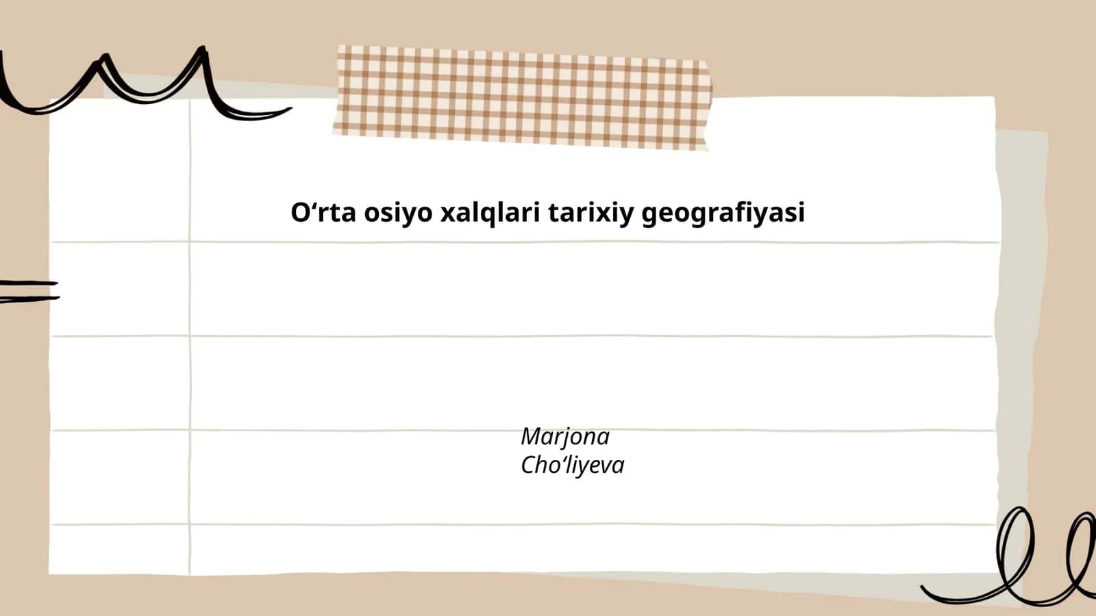 Transoxiana (Ma wara'un-nahr)ning tarixiy geografiyasi