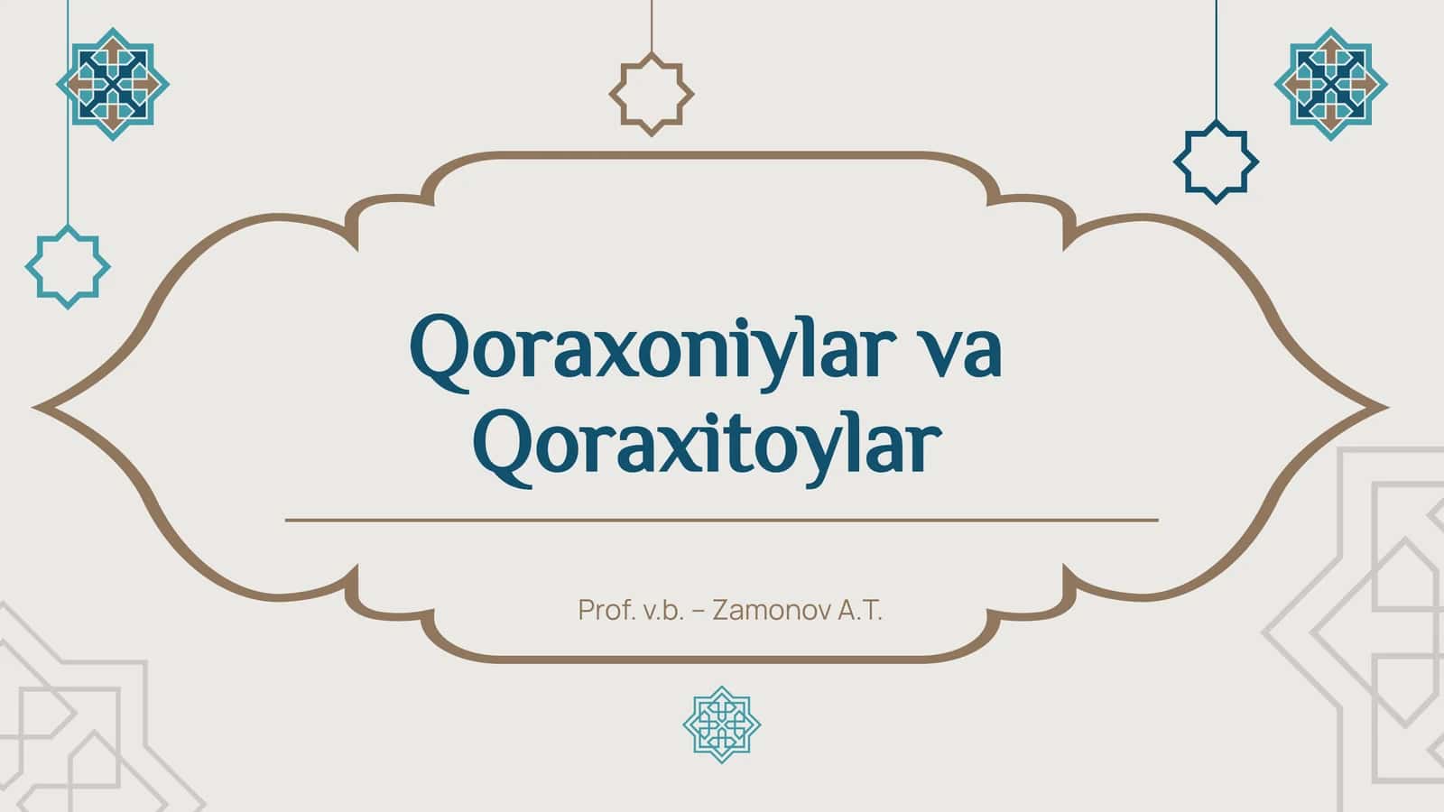Qoraxoniylar va Qoraxitoylar