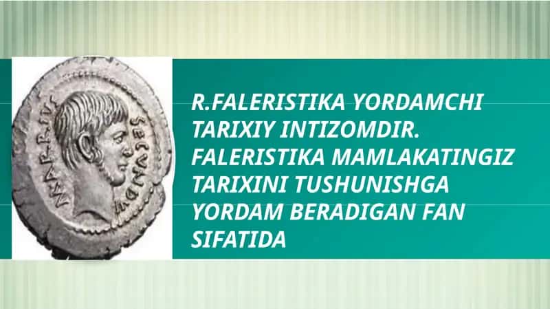 Faleristika Yordamchi Tarixiy Intizom