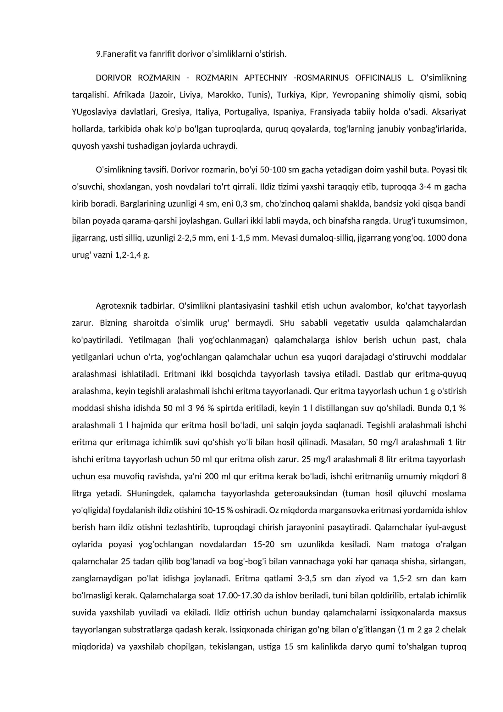 DORIVOR ROZMARIN - ROZMARIN APTECHNIY -ROSMARINUS OFFICINALIS L