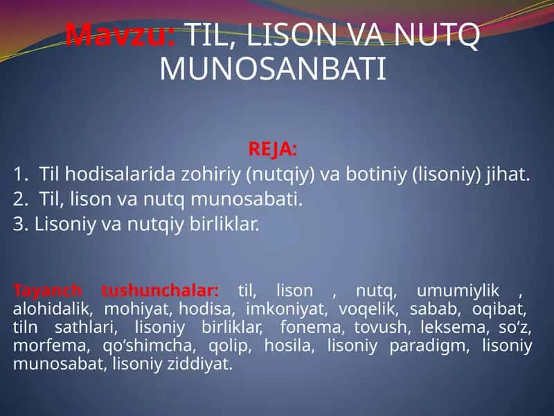 TIL, LISON VA NUTQ