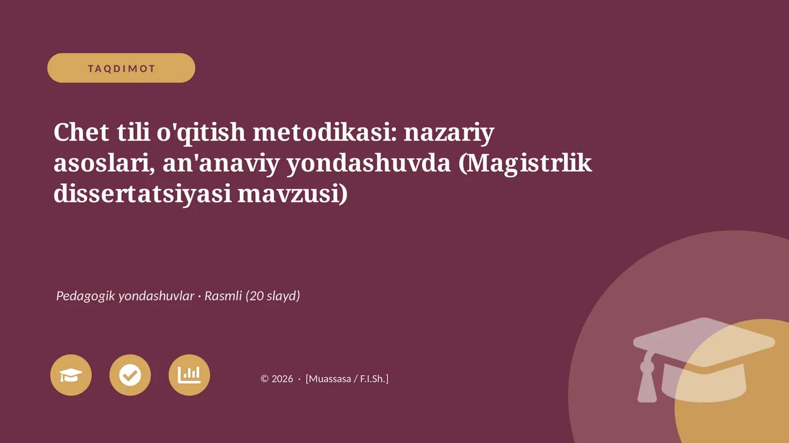 Chet tili o'qitish metodikasi: nazariy asoslari, an'anaviy yondashuvda