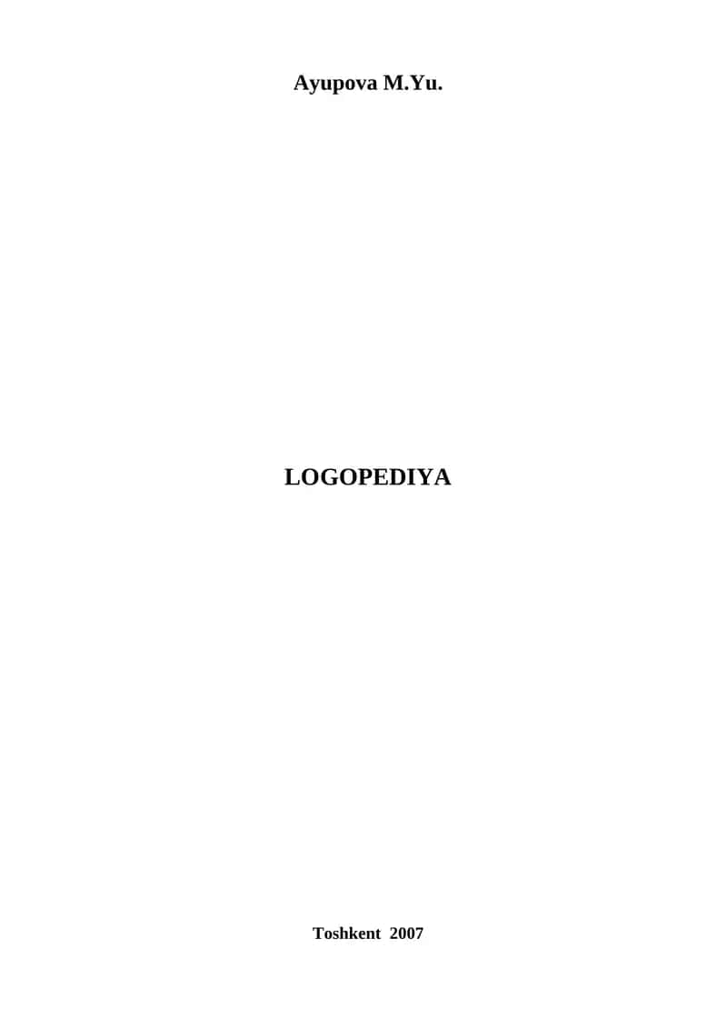 LOGOPEDIYA