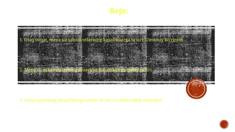 Oziq-ovqatlar va meva-sabzavotlarning kasalliklarga ta'siri