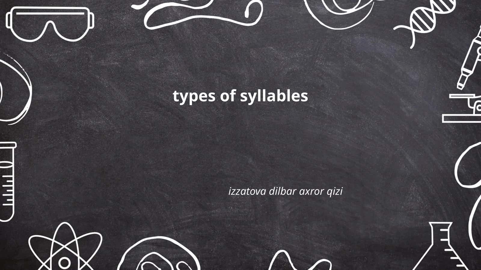 Open Syllables