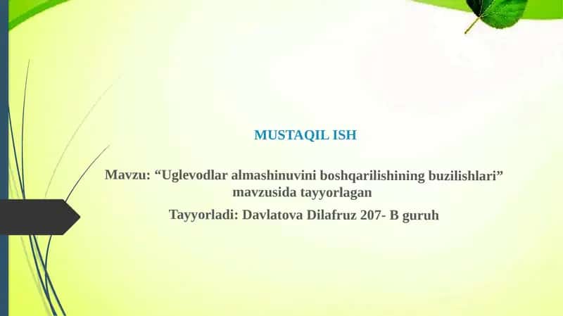 Uglevodlar almashinuvi