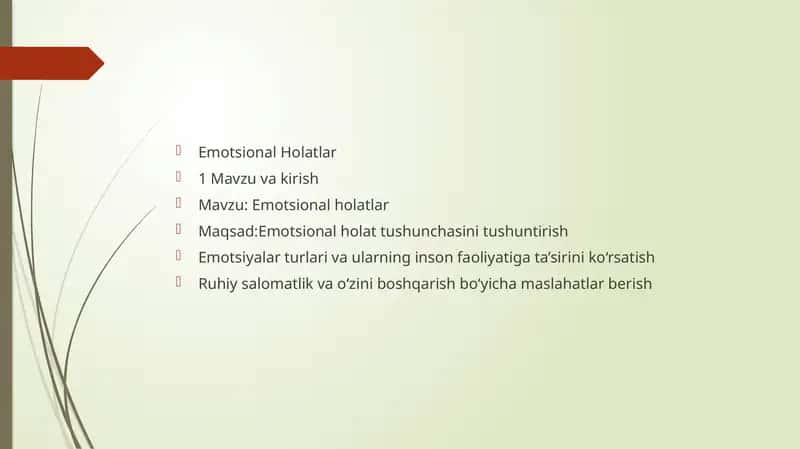 Emotsional Holatlar