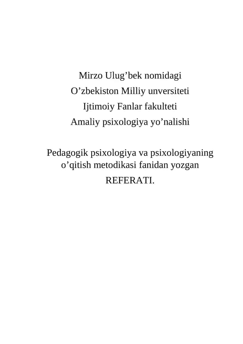 Psixalogik-pedagogik tadqiqotlarning metadalogiyasi,metodlari,metodikalarining o’zaro aloqadorligi