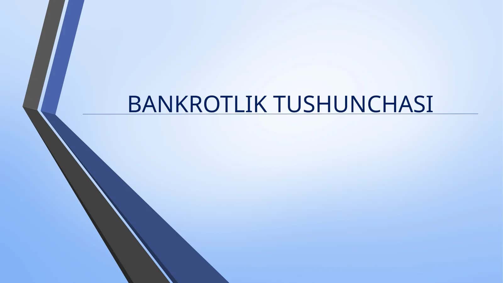 BANKROTLIK TUSHUNCHASI