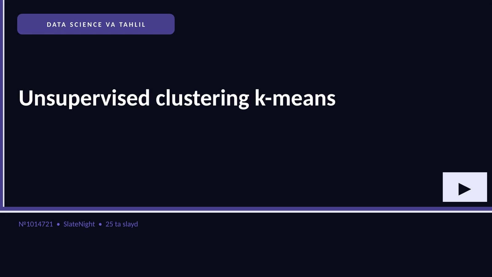 Unsupervised clustering k-means
