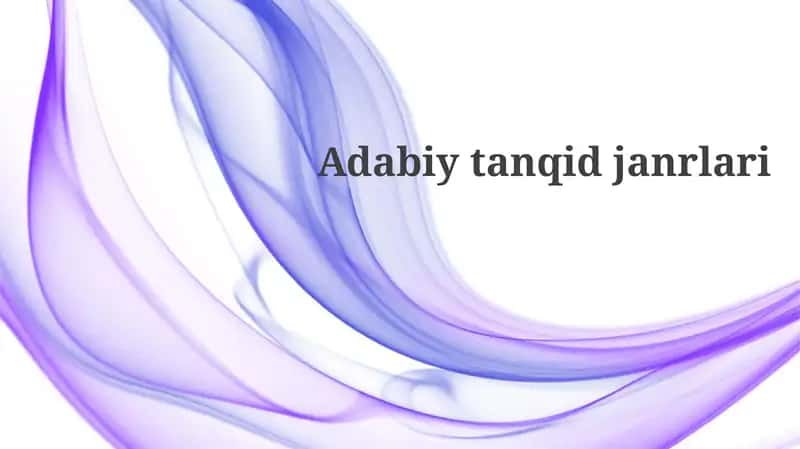 Adabiytanqidjanrlari