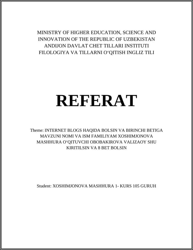 Internet Blogs Referat