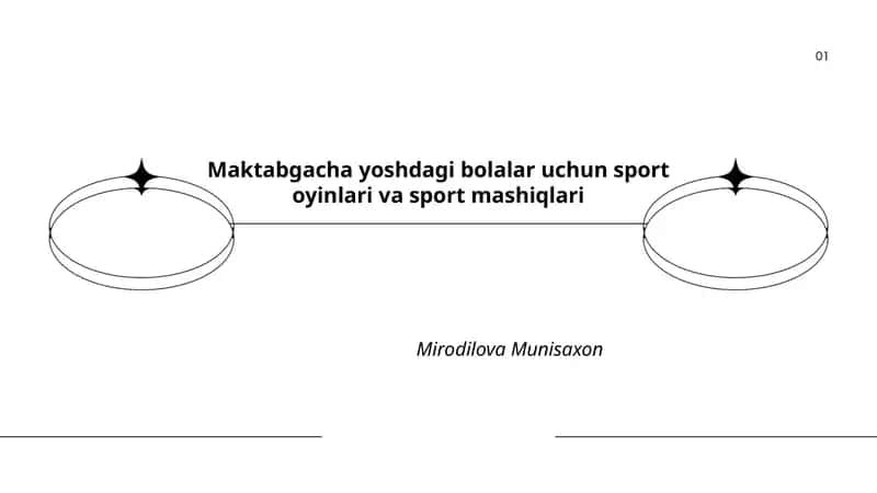 Maktabgacha yoshdagi bolalar uchun sport oyinlari va sport mashiqlari
